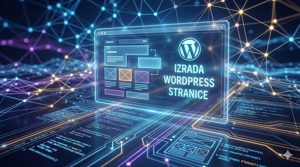WordPress Dashboard i Web Dizajn na laptopu